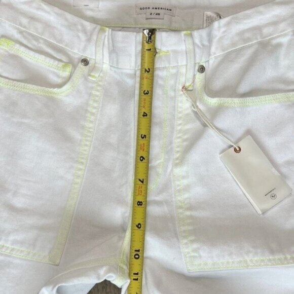 Good American NWT Good '90s High Waist Carpenter Jeans Size 26 Baggy White - Picture 5 of 13